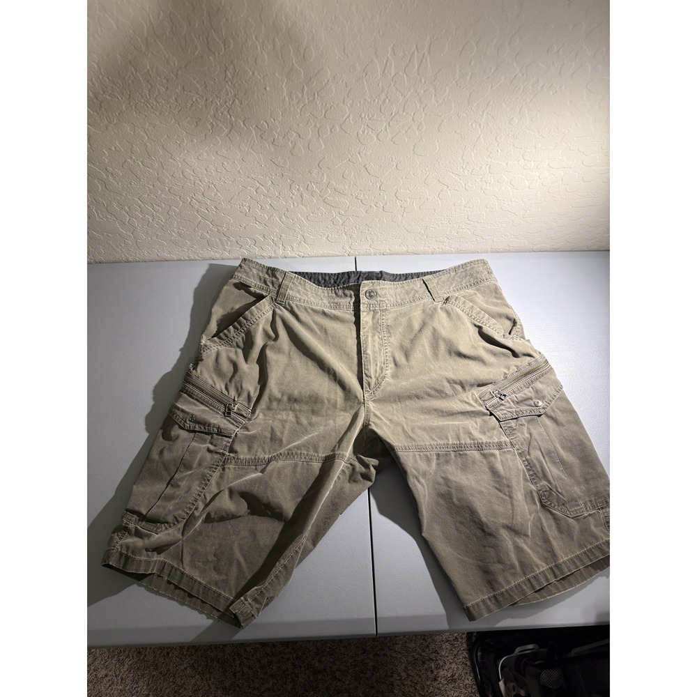 Kuhl Kourage Men's Cargo Shorts 38 Gray Hiking Outdoors‎ Stretch Lightweight
